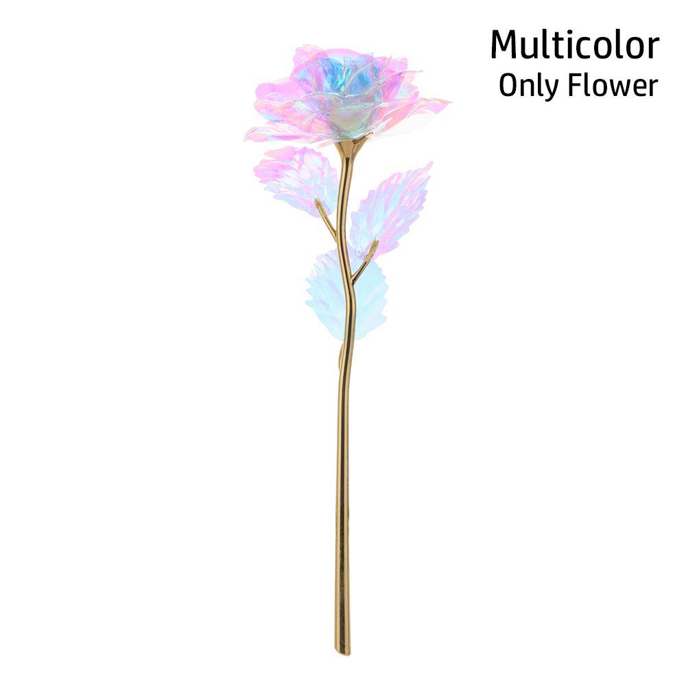Hjemmeinnredning elsker gaver dyppet lang stilk Valentinsdagsgave 24K gullfolie Rose Flower Håndverk