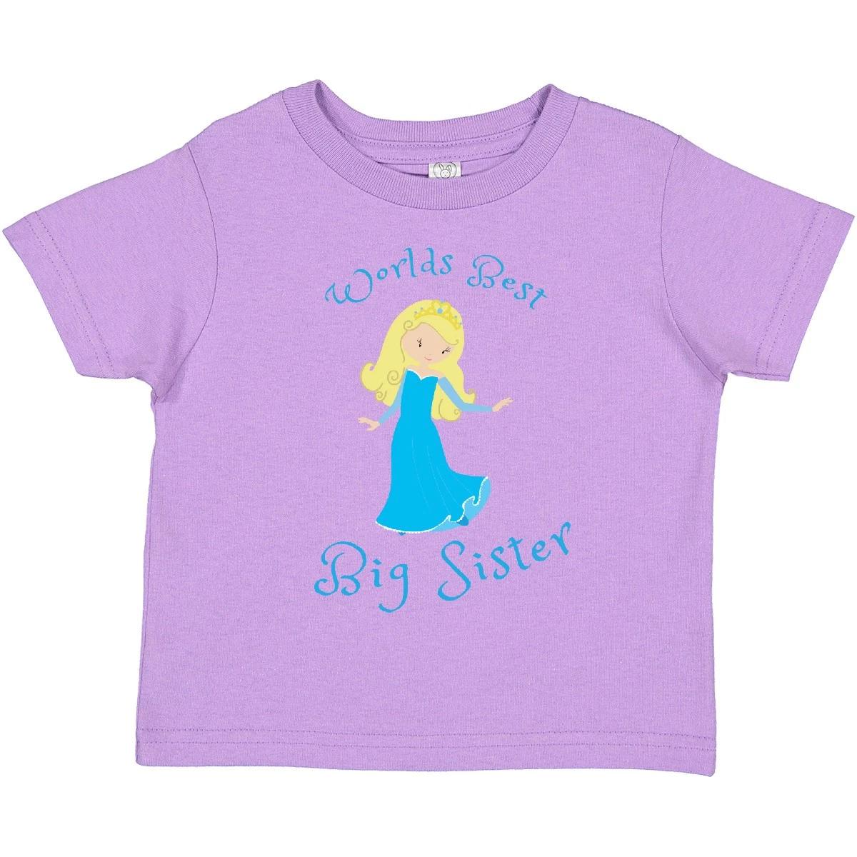 

Inktastic World s Best Big Sister Toddler kids boys T-Shirt Princess Queen Blue Child Kid 120