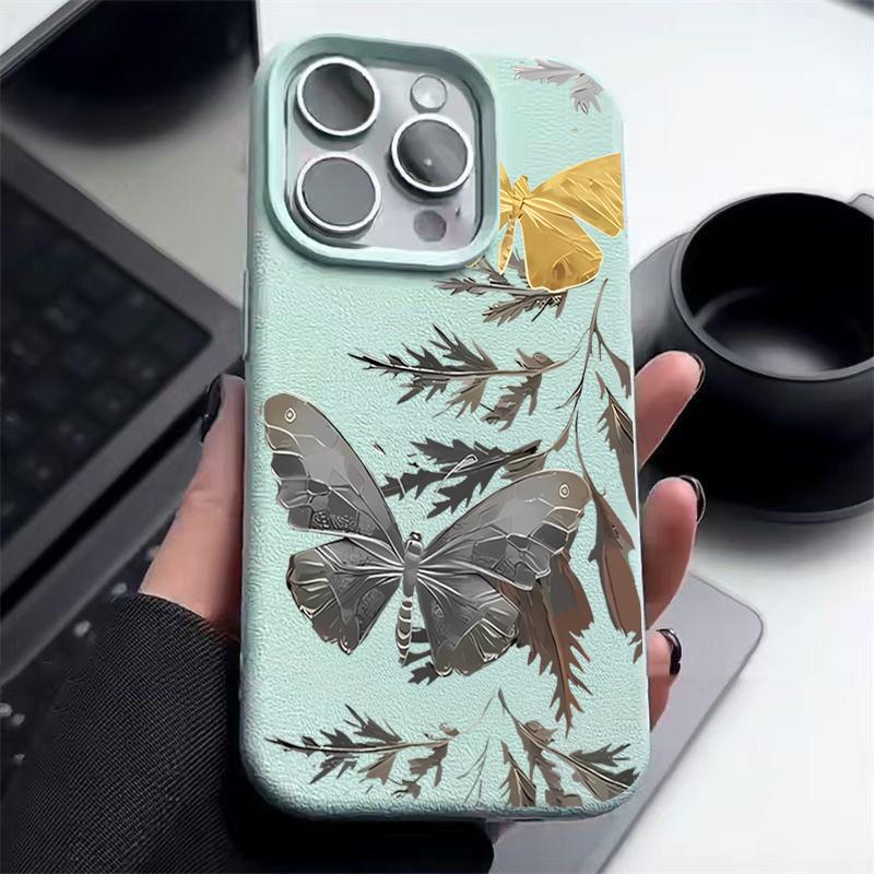 Butterffly Printing Case For iPhone 16 Pro Max 15 14 13 12 11 Shockproof Slim Soft Silicone Case Cover