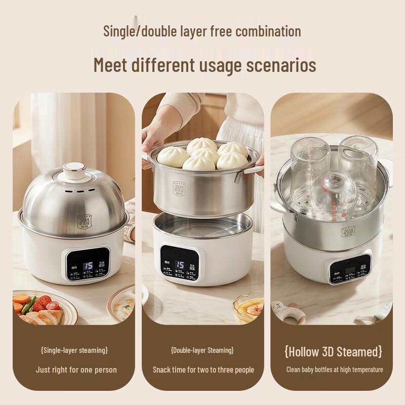 LISM Smart Multi-Function Electric Egg Cooker and Steamer