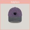 Cotton Vintage Baseball Cap With Embroidered Heart And Letter Design For Casual Summer Wear