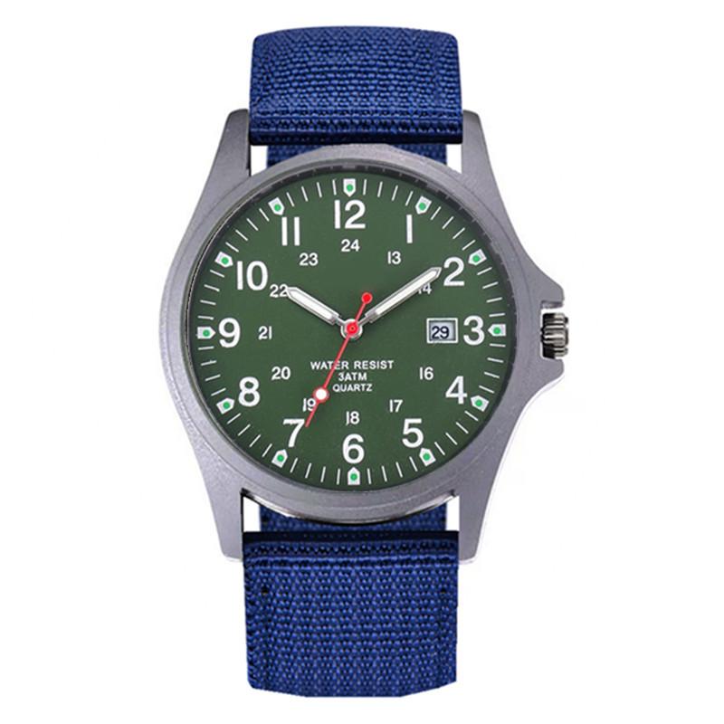 Men's Casual Nylon Band Quartz Sports Watch with Date Function