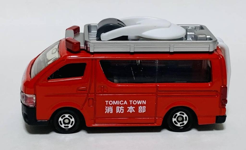 Tomica Shop Original Tomica Town Fire Radio Relay Vehicle with Movable Roof Antenna
