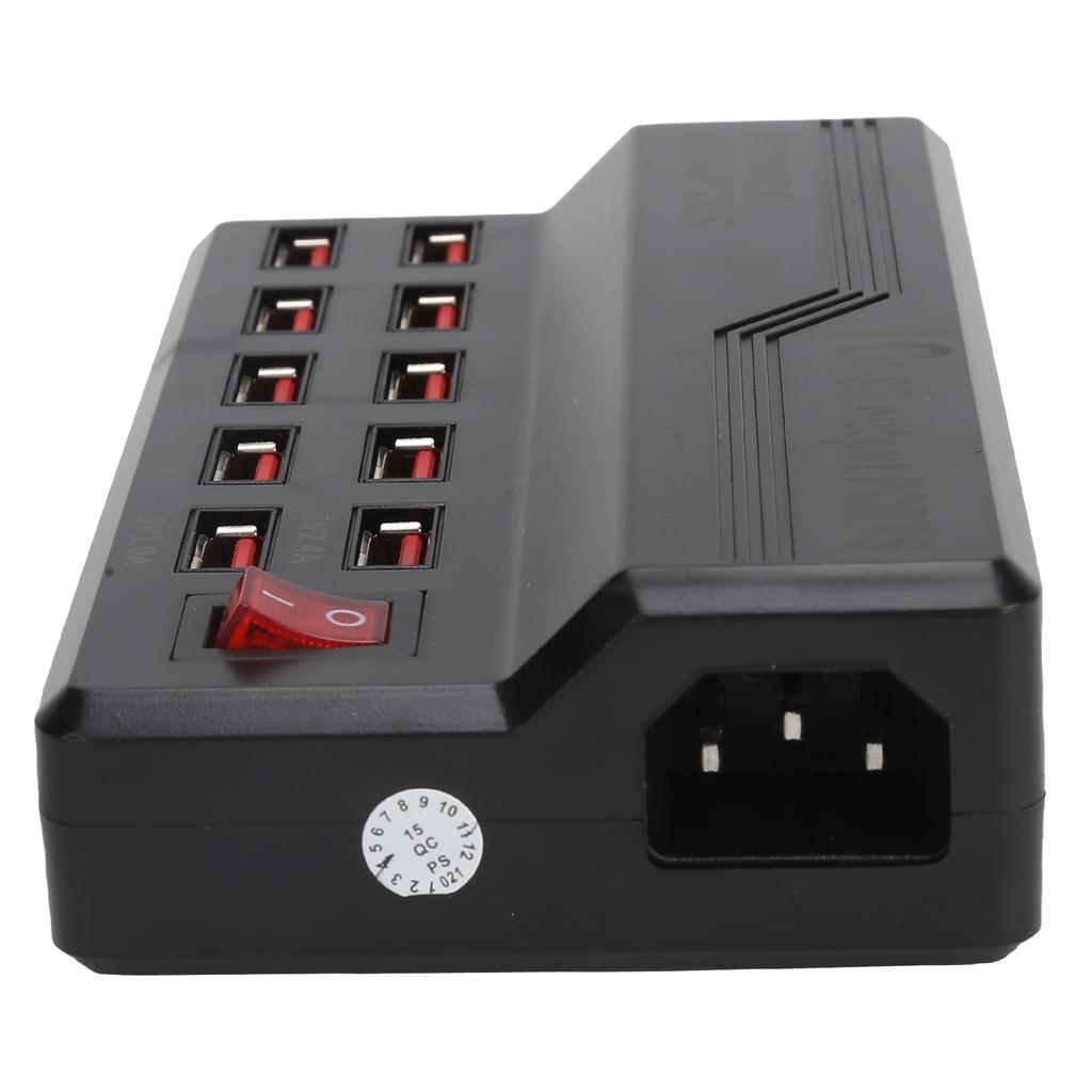 USB Smart Charger 10 Ports 12A Fast Charging Station Power Hub Strip Plug Dock Block