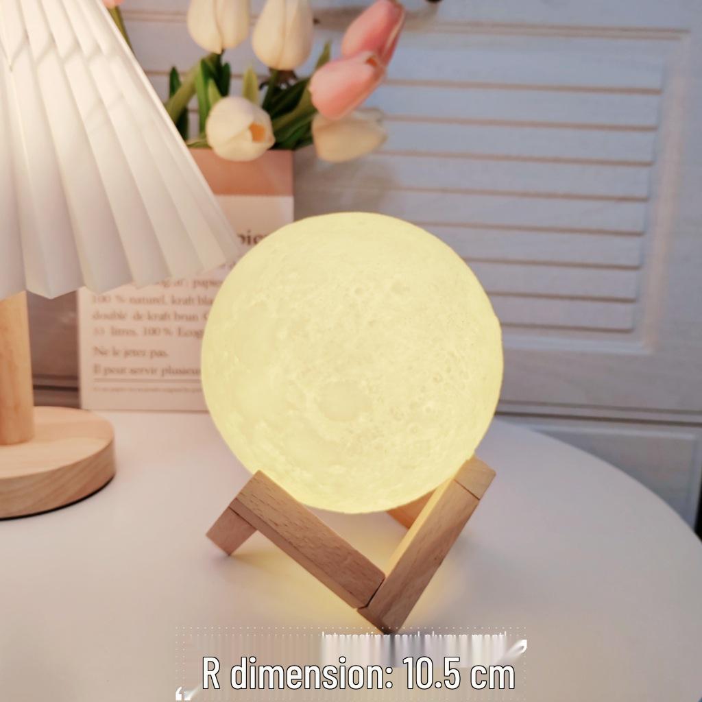 LED Moon Lamp: DIY Graffiti Planet with Eye Protection for Bedroom or Bedside