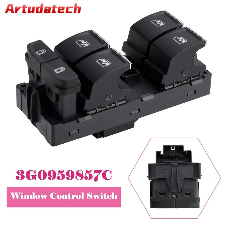 Artudatech 3G0959857C Window Control Switch for VW Touran 2016- Touareg 2018- Car Accessories