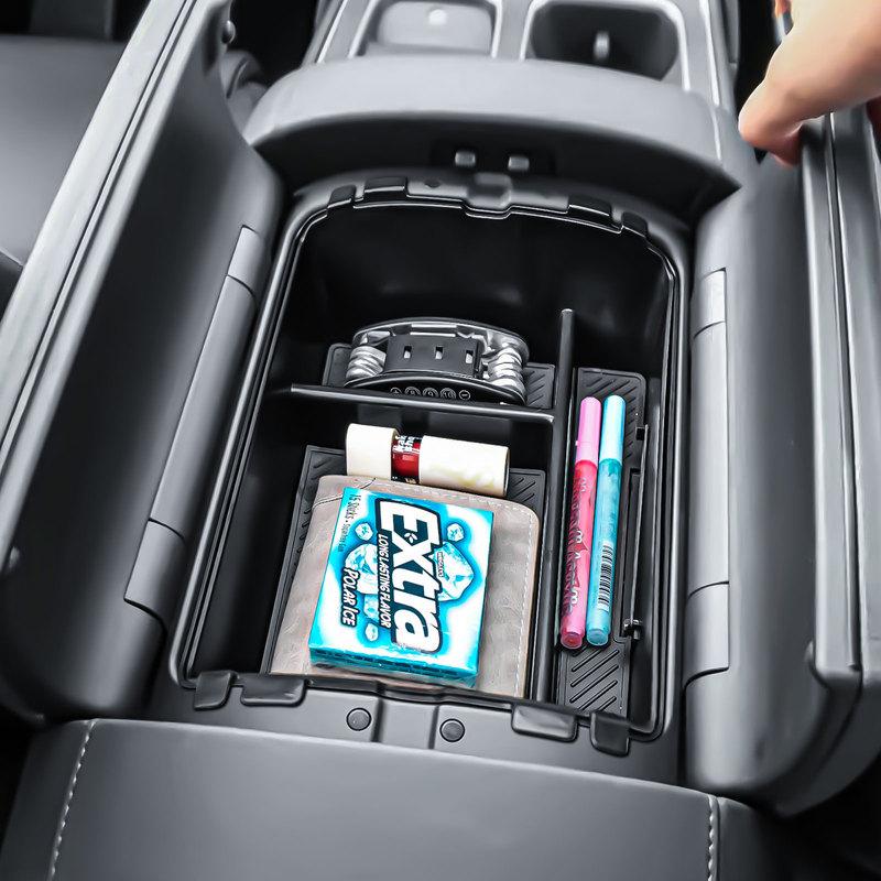 Center Console Organizer Double Layers For 2026 Hyundai Palisade Center Console Armrest Lower Storage Box Interior Accessories