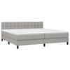 3140401 vidaXL Divan Bed with Mattress Light Grey 200x200cm Fabric