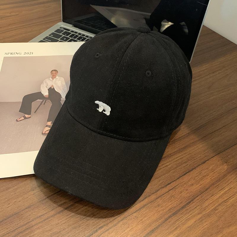 Japanese Versatile Embroidered Baseball Cap Women S Big Head Circumference Wide Brim Soft Top Cap Showing Small Face Deep Top