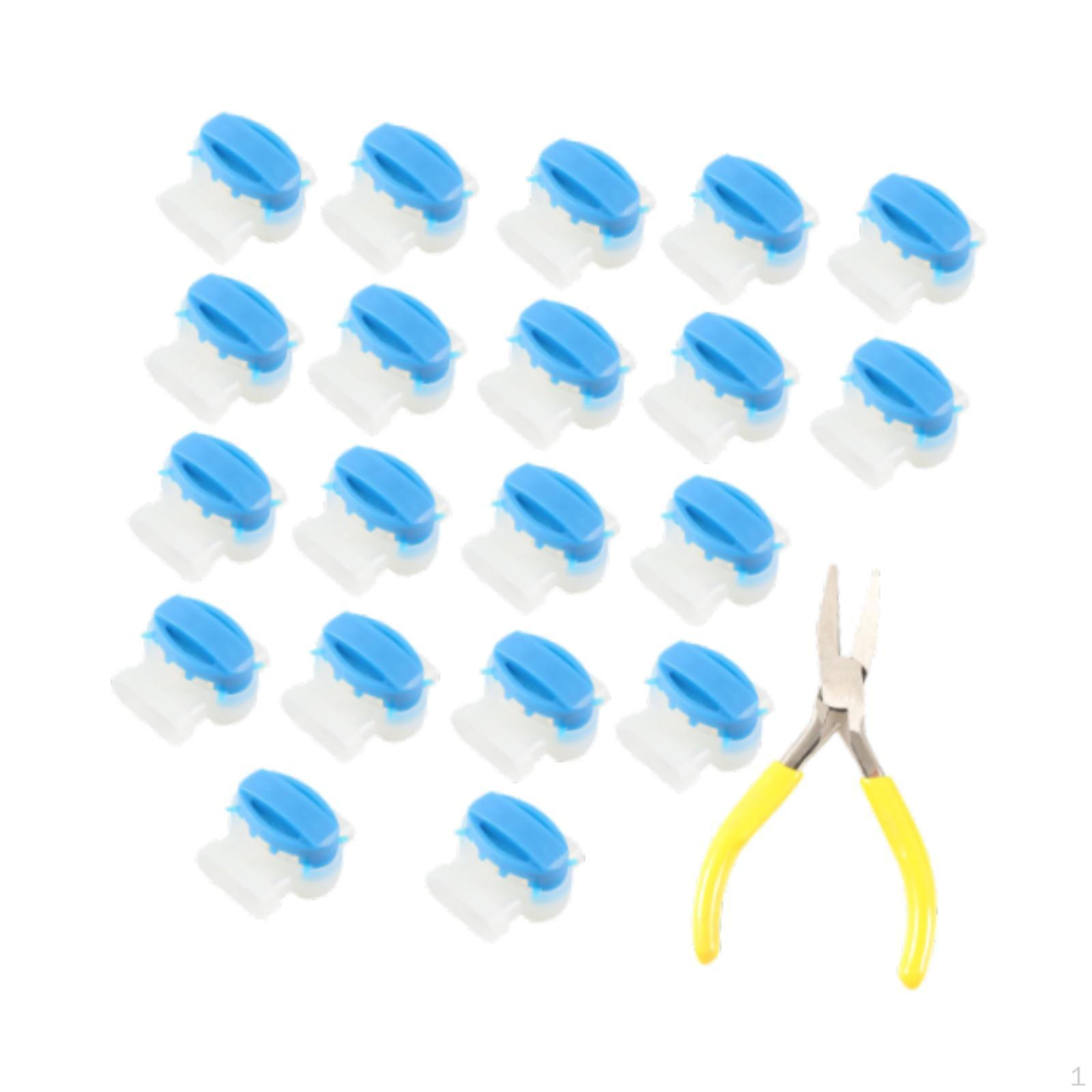 

20 Pieces Wire Connector Accessories Self Stripping Pigtail with Plier Cable for