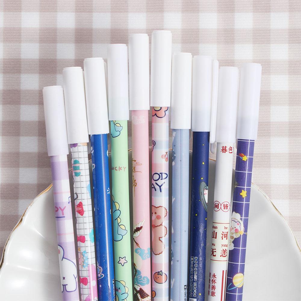 Kawaii 0.5mm Press Pen Blue Cartoons Student Pen Gel Pens Neutral Erasable Pen Erasable Pen