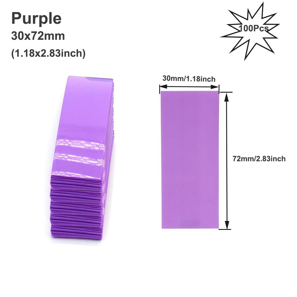 

25-100 шт. 18650 ПВХ термозбіжна трубка для батареї, попередньо нарізана, попередньо нарізана ZP Purple 100Pcs