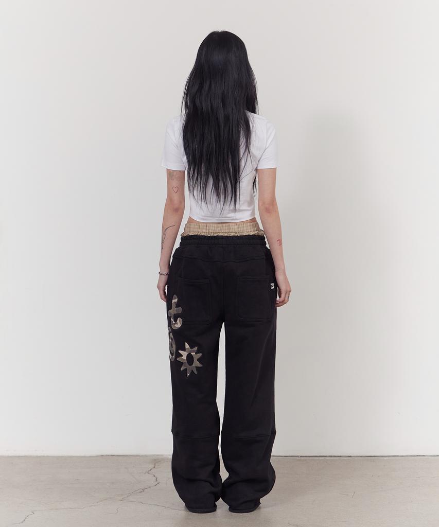 Tonilolenseu Applique Sweatpants Black