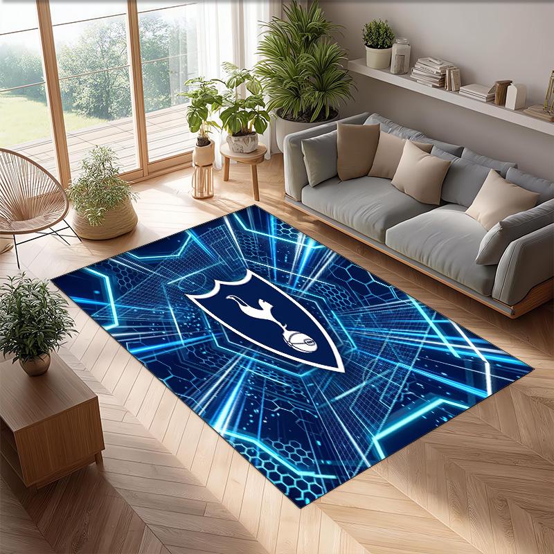 Tottenham Hotspur Bedrukte Flanellen Vloerkleed Antislip Zacht Polyester Vloerkleed Binnen Decoratie Mat voor Slaapkamer Woonkamer Bank
