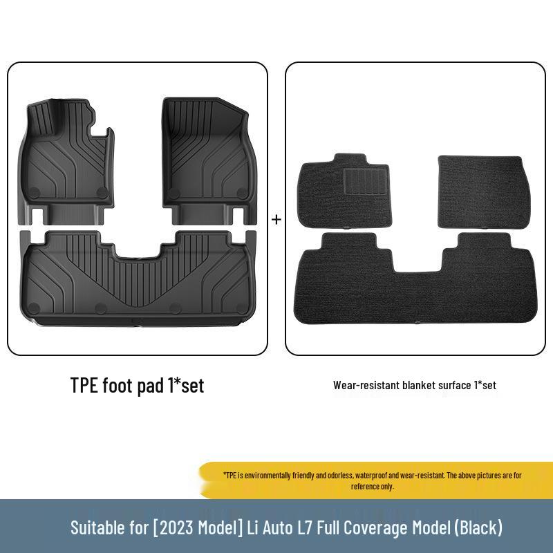 Full Coverage TPE Floor Mats for 2023-2024 Li Auto L7, 2nd Gen Upgrade
