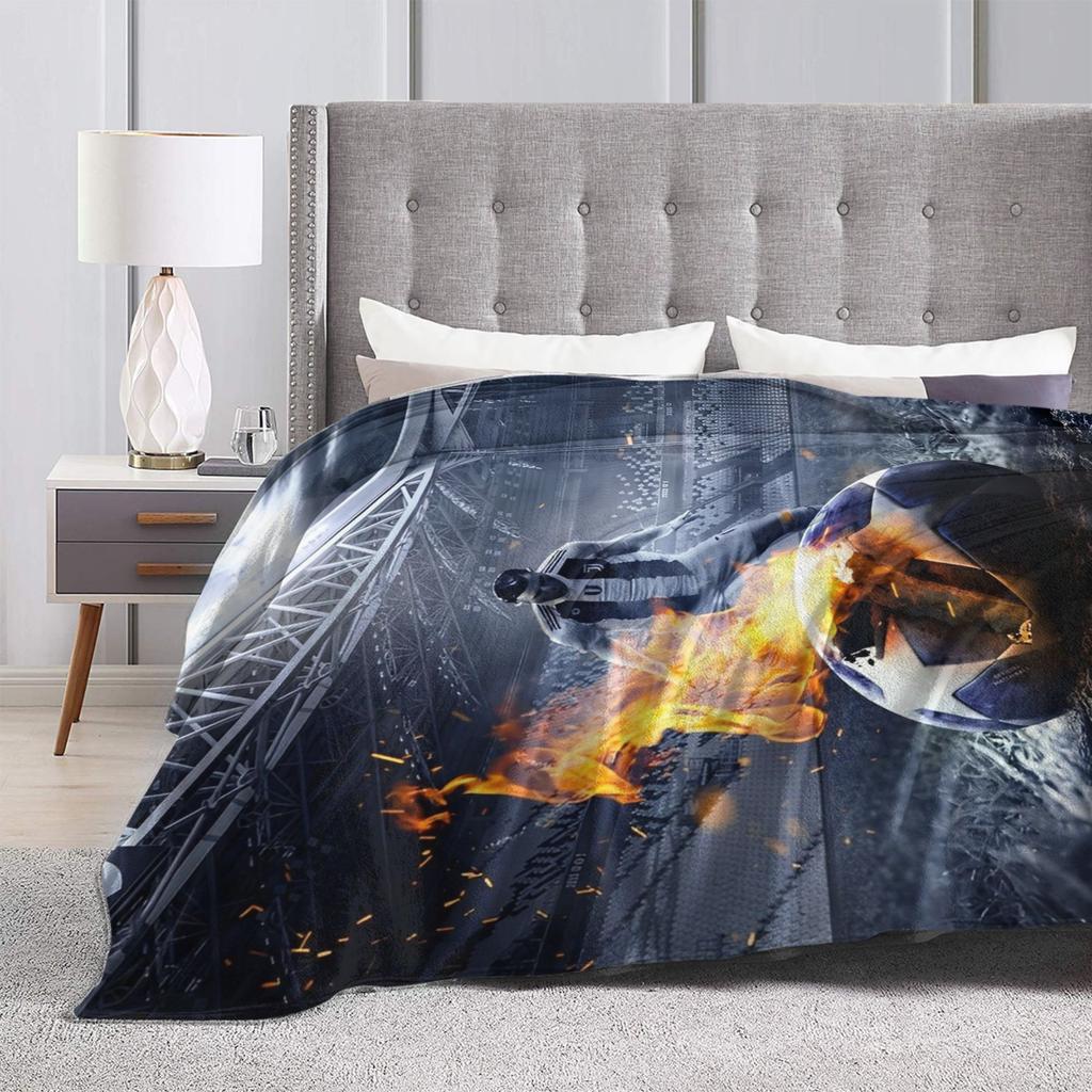 CR7 Die Legende Woll-Decken Benutzerdefinierte Überwurf-Decken für Zuhause Hotel Sofa 200x150cm Tagesdecken,