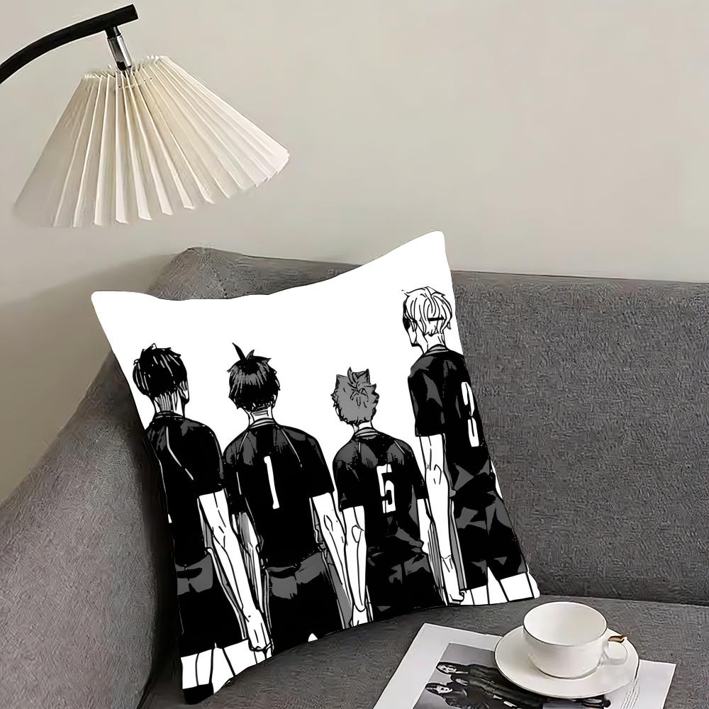 Poszewka na poduszkę Haikyuu Dwustronna pluszowa poszewka na poduszkę – Do samochodu, sofy, sypialni, idealna na prezent.