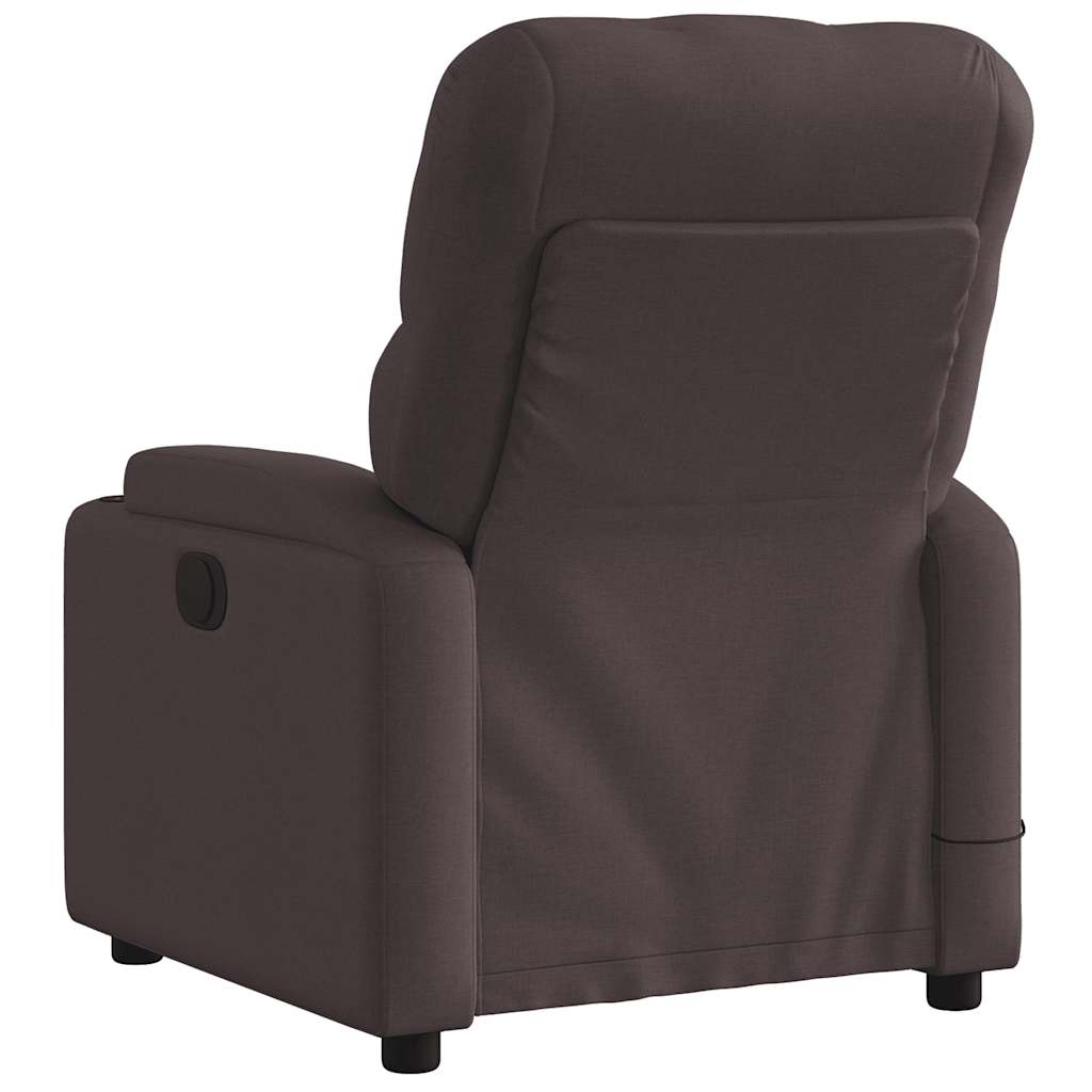 Electric Massage Chair Dark Brown Fabric