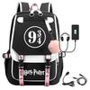 Large Capacity Schoolbag with Shoulder Strap; Student Three-piece Pencil Case Set
