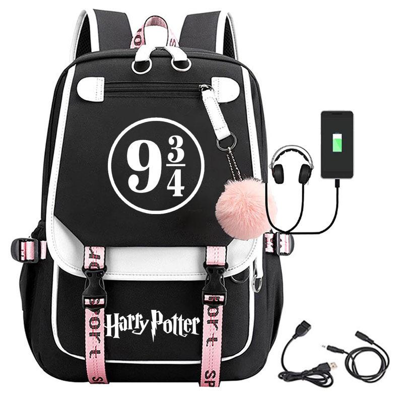 Large Capacity Schoolbag with Shoulder Strap; Student Three-piece Pencil Case Set