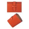 COGURE Wallet for Men and Genuine Shrink Calf Belted Wallet with Bill Coin Card and Exclusive Orange Tri-fold Women, Leather, Compact, Compartment,