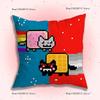 N-Nyan Cat Pillowcase Pillowslip Cushion Plush Boys Girls Cartoon Anime Kawaii Decoration Kids Birthday Cute Gifts