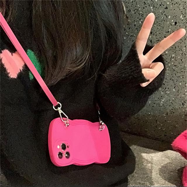 

Стильный волнистый кожаный чехол Eage с ремешком через плечо для телефона Iphone 14 13 12 11 Pro Xs Max X Xr, противоударный мягкий чехол, принципиально For iPhone 14 Pro