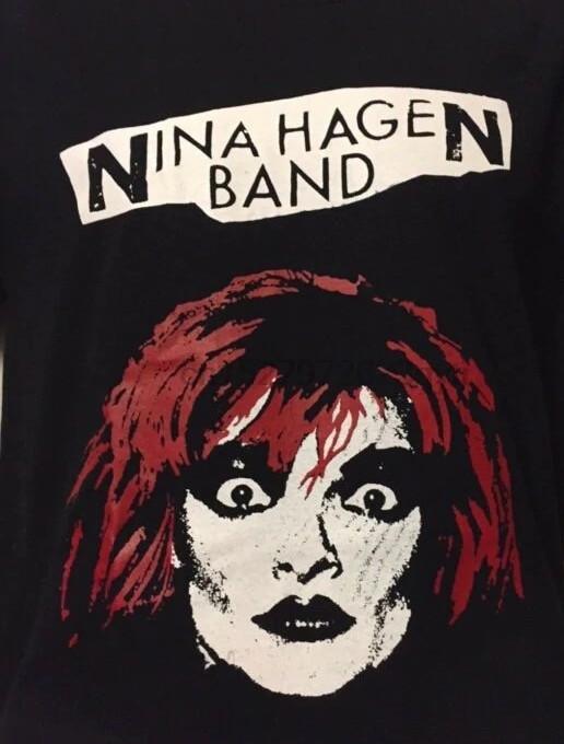

Nina Hagen Rock Men Tshirt Black Cotton Tee All sizes S to 5Xl Unisex T-Shirt XXXL