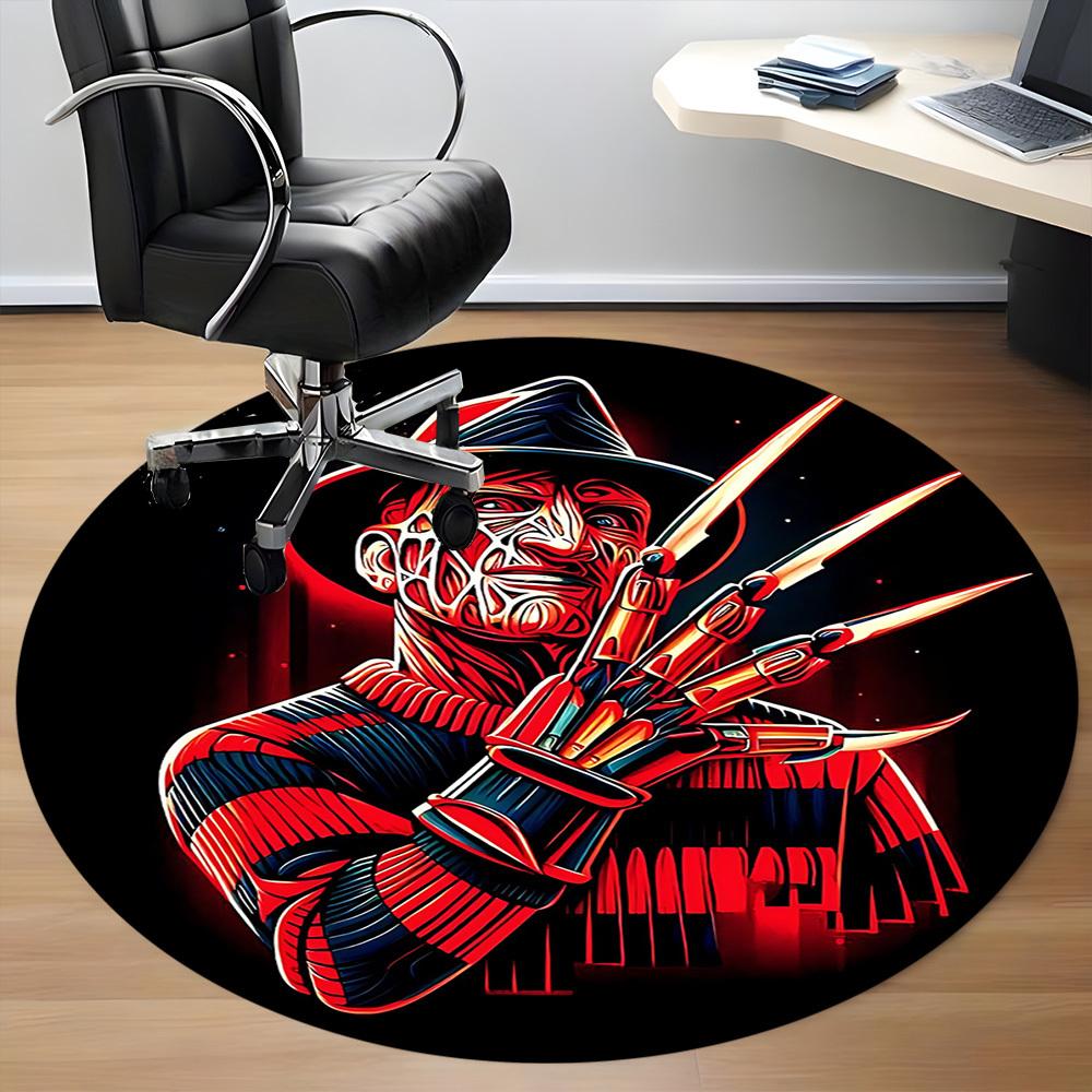 1pc A Nightmare on Elm Street Office Round Area Rug, Under Office Chairs Bedroom Living Room Home Decor, Room Deco, Available in Various Sizes
