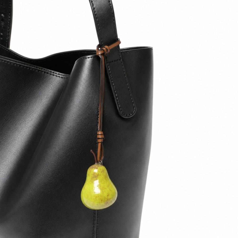 Imitation-Pearl Resin Bag Charm Glossy-Finish Pearl Beaded Key Ring Car Interior Key Style 6