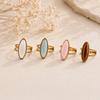 Elegant Light Luxury Stainless Steel Oval Ring - No Fading, European & American Style