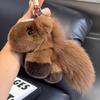 Rex Rabbit Fur Pony Keychain: Cute Cartoon Horse Doll Event Gift