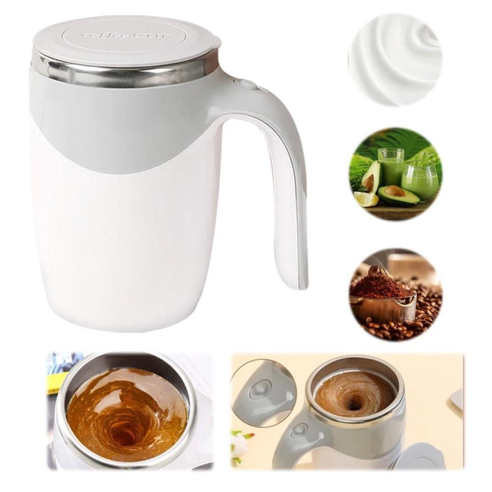 Stainless Steel Magnetic Coffee Mixing Mug Rechargeable Electric Drink Mixer  Travel Use
