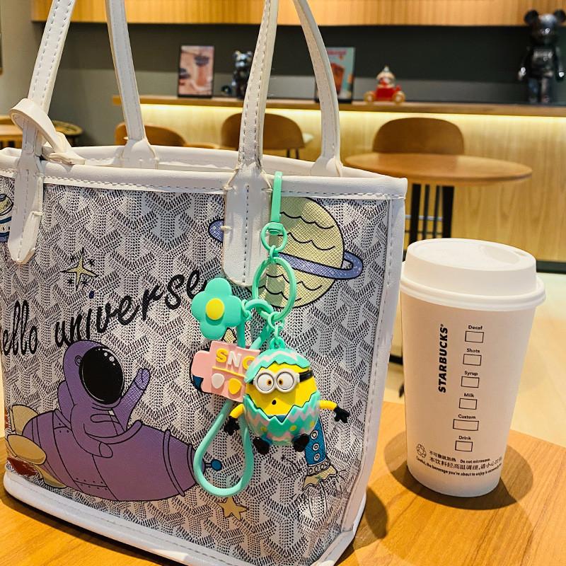 Porte-clés Adorable Dessin Animé Minion Anneau de Clé en Silicone Mignon Cadeau Pour Femmes Et Enfants
