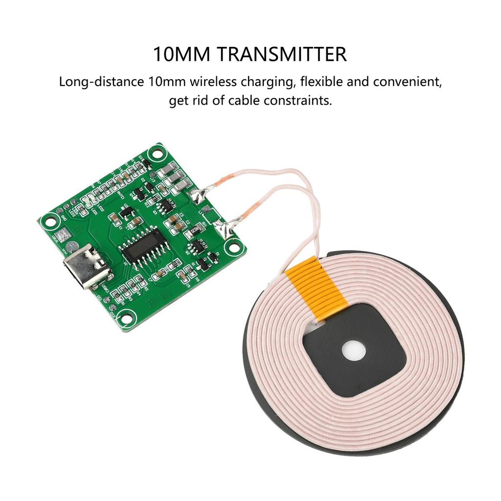 High Speed 15W Fast Wireless Charging Station 10MM Transmitter Pad Universal Phone Compatibility Safe Charging Solution