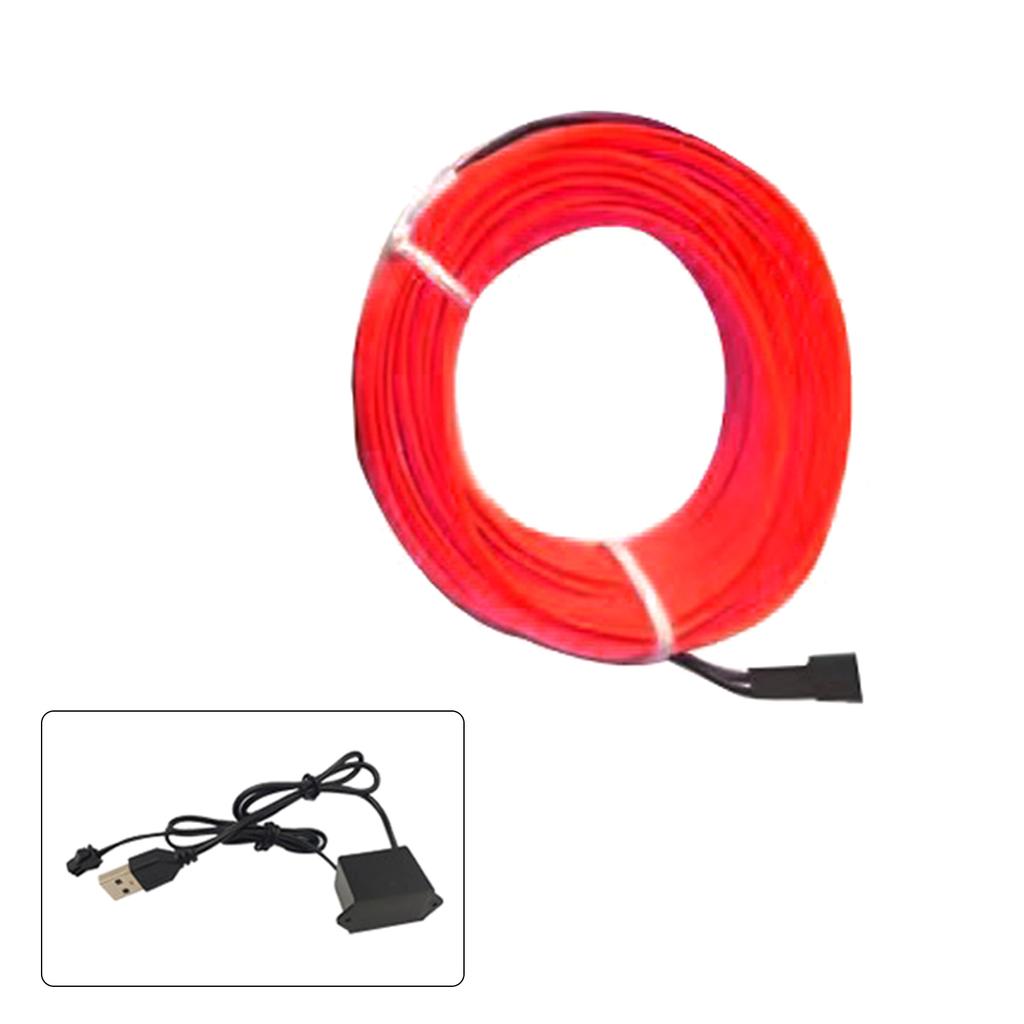 USB Car Interior Strips Lights Multicolor LED Fiber  Lighting set Simple Installation for Dashboard & Console