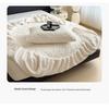 Carved Velvet Thick Winter Bed Sheet Jacquard Tafu Velvet Bed Cover Simmons Mattress Protective Cover