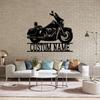 Custom Motorcycle Metal Sign , Personalized Biker Wall Art , Garage Decor
