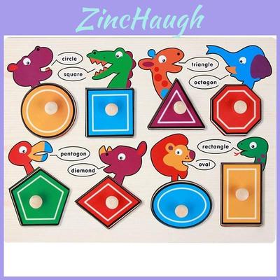 Holz Kinder Zahlen- und Buchstaben-Puzzleblöcke Lernspielzeug für frühes Lernen