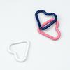 5pcs Heart Shape Carabiner 4.5*4.2cm Snap Clasp Clip New Heart Push Trigger  Purses Handbags