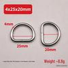 Metal D-Ring Buckle for Pet Webbing and Accessories
