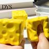 Cheese Squeeze Toy Fake Toy, Anxiety Relief Cube Sensory Shape Stress Slow Rising Pinch Home Office Relaxation Tool