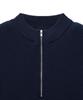 NOIRER Ribbed Zip-Up Half Knit (Navy)