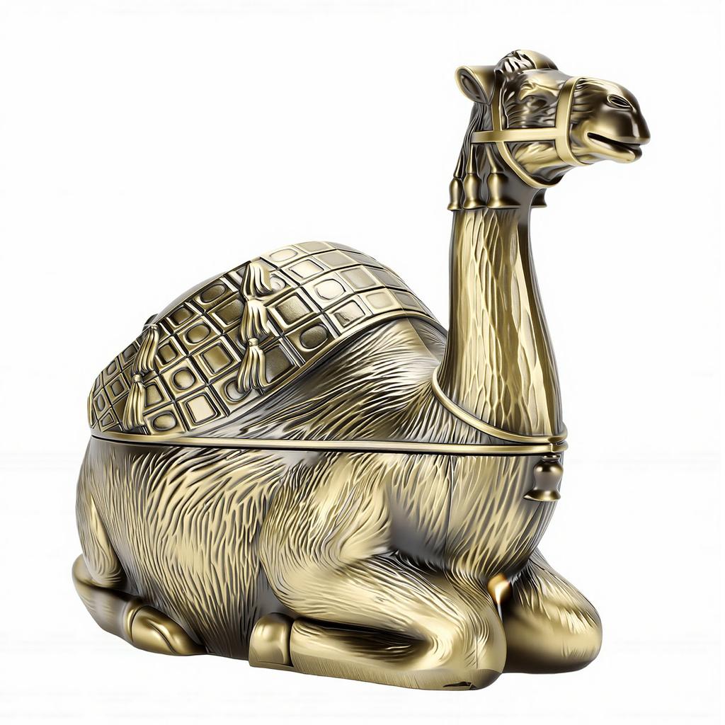 Retro Metal Ashtray with Lid Windproof European Style Animal Shaped Ashtray Decor for Indoor Outdoor Office Living Room