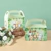 4pcs Jungle Animal Candy Boxes Safari Birthday Party Decoration Kids Gift Packaging Box Wild One Baby Shower Supplies Box Bags