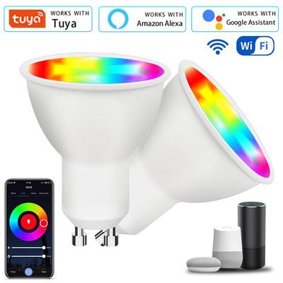 Tuya Wifi Smart LED Bulb RGB Multicolor GU10 Lamps Smart Life 9W 7W 5W Voice Control Works With Alexa Google Home