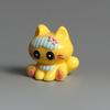 3 Pezzi Mini Gatti in Resina, Gatti in Miniatura Cartoni Animati Modello Animale per Giardino delle Fate, Paesaggio Muschio, Artigianato Terrario Fai-da-te, Decorazione per Torta