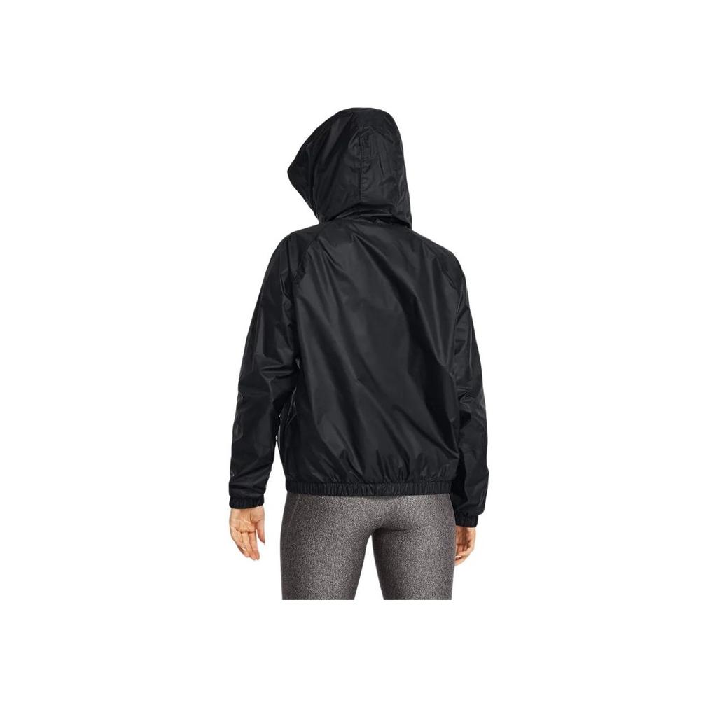 Under Armour Sport Hooded Printed Logo Raglan Long Sleeve Jacket Women Jacket Black 1383998-001