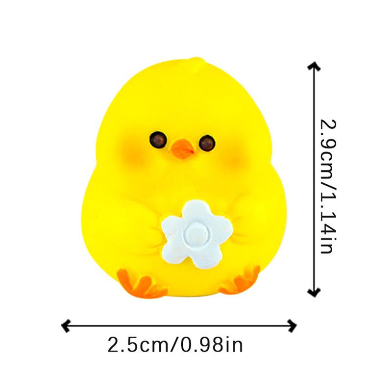 

Мультяшный маленький толстый цыпленок Мини-украшение Фигурка животного Микропейзаж Кукольный домик Миниатюрная игрушечная машинка Орнамент A1