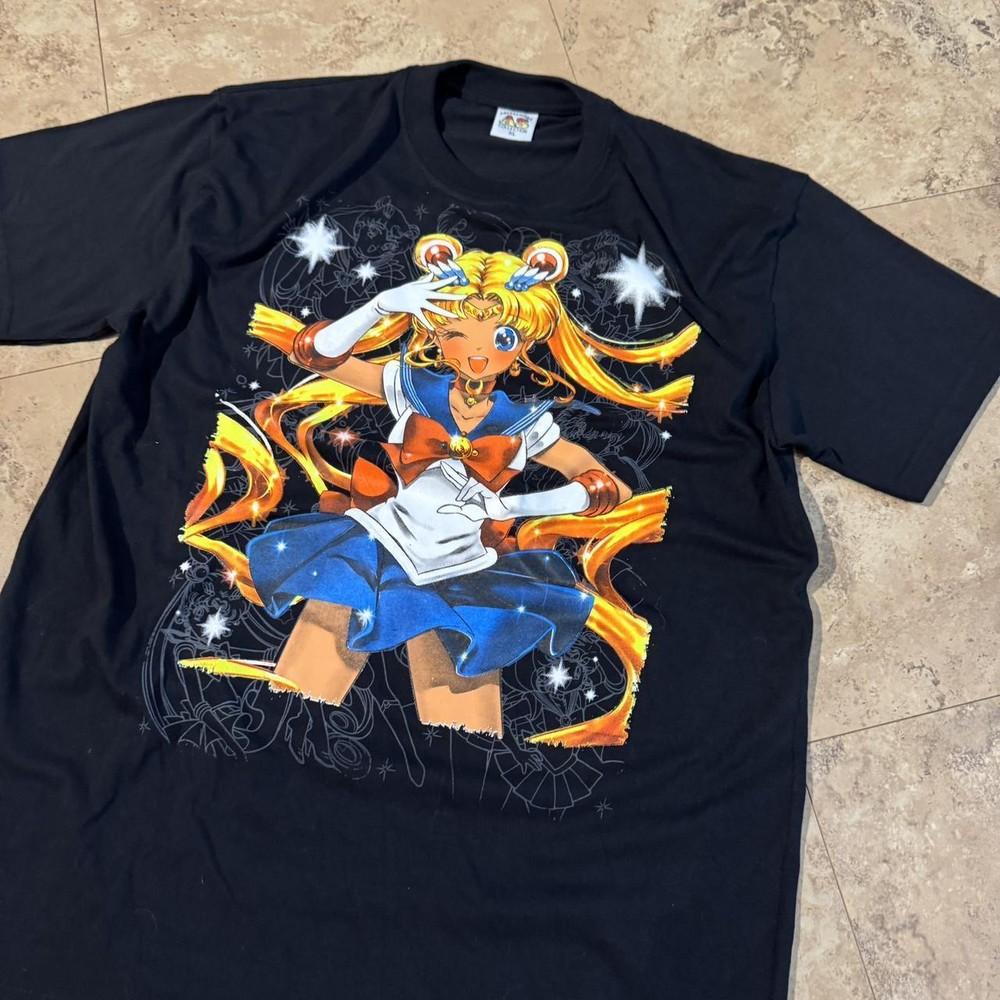

HOT Sailor Moon anime vtg shirt reprinted black shirt classic style Unisex T-Shirt XXL